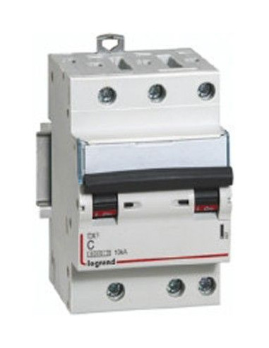 Disjoncteur DX³ 6000 vis/vis 3P 400V~ 25A 10kA courbe C peigne HX³ trad 4P 3M LEGRAND 407831