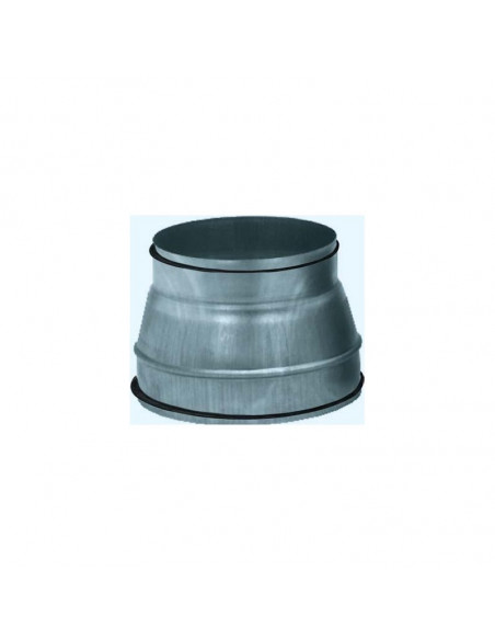 REDUCTION CONIQUE CENTREE GALVANISE VELODUCT DIAMETRE RACCORD RESEAU 160/125 MM UNELVENT REDV 160-125 867835