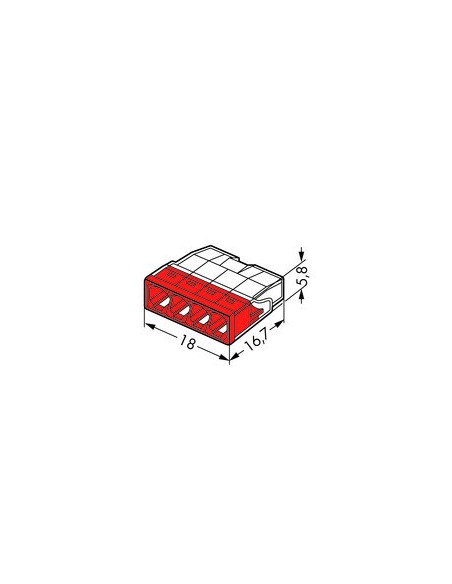 PACK 100 BORNES 4 ENTRÉES WAGO WAG2273-204