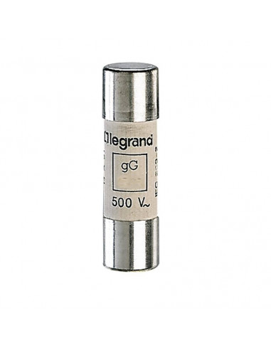 Cartouche industrielle cylindrique type gG 14x51mm sans percuteur 50A LEGRAND 014350