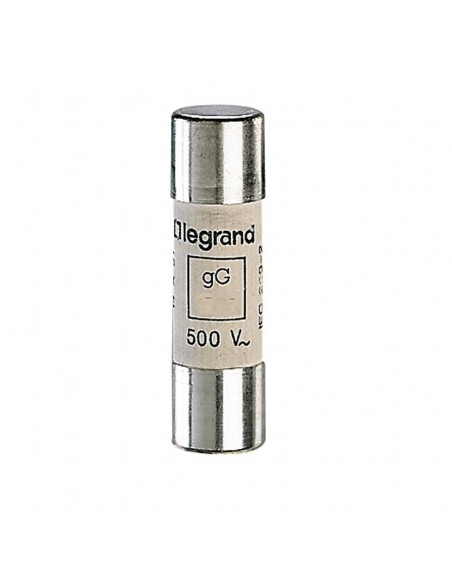 Cartouche industrielle cylindrique type gG 14x51mm sans percuteur 50A LEGRAND 014350