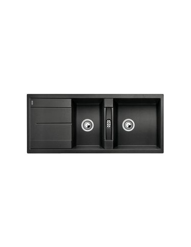 EVIER BLANCOMETRA 8S 2 CUVES+E GOUT ANTHRACITE BLANCO 513267
